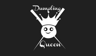 Dumpling Queen Typography T Shirt