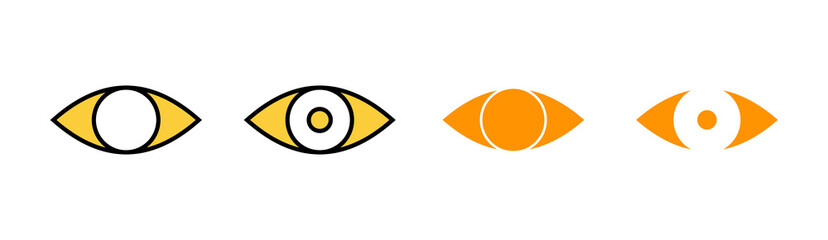 Eye icon set for web and mobile app. Eye sign and symbol. Look and Vision icon.