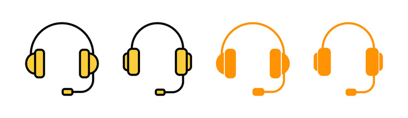 Headphone icon set  for web and mobile app. headphone sign and symbol