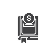 Finance book vector icon