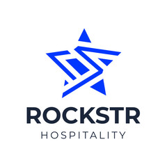 Fototapeta premium Modern R Letter Rockstr Hospitality Company Logo Design