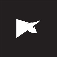 bull icon design logo simple.
