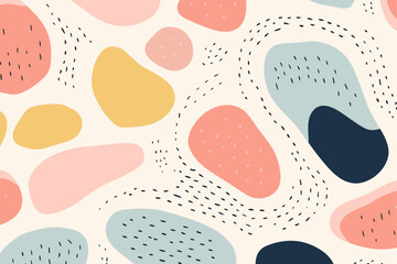 Colorful abstract pattern background. Good for fashion fabrics, children’s clothing, T-shirts, postcards, email header, wallpaper, banner, posters, events, covers, advertising, and more.