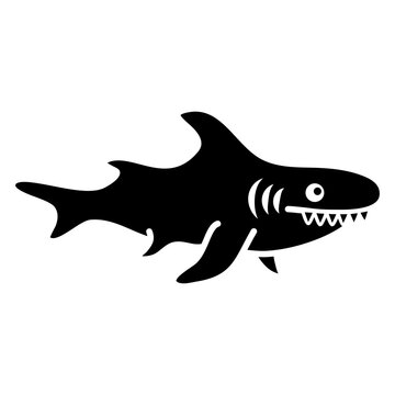 shark cartoon icon