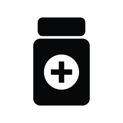Fototapeta premium Medicine Bottle Icon Vector Design Template