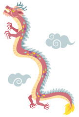 Fototapeta premium ピンク色の昇り龍