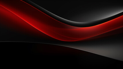 Abstract red wave curve smooth on black design modern luxury technology background. wave of flowing particles over dark, smooth curve shape lines, particle array flow. abstract dark line wave.