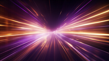 Obraz premium Abstract star or sun light glow purple and gold light effect. Explosion effect. Fast motion effect. sunlight special lens flare light effect. 