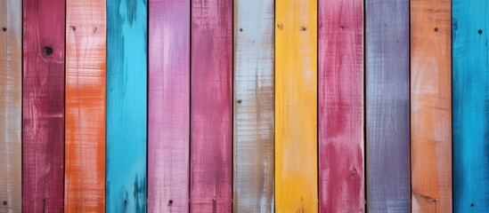 Colorful wooden boards painted planks for modern backgrounds on different subjects