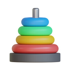 Pyramid Toy for Kids with Attractive Design. 3D Model of Pyramid Toy for Educative Play.
3d illustration, 3d element, 3d rendering. 3d visualization isolated on a transparent background