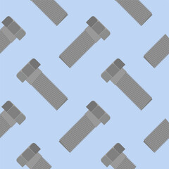 screw seamless pattern flat design vector illustration. pile screws seamless pattern