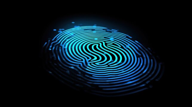 Fingerprint analysis technology. finger print recognition and identification. Security personnel ID technology concept