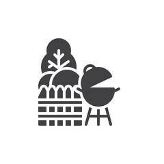 BBQ party vector icon