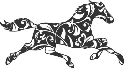 Mandala Horse - Cowgirl Illustration