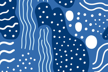 Winter lines dots shapes floral seamless pattern background. Good for fashion fabrics, children’s clothing, T-shirts, postcards, email header, wallpaper, banner, posters, events, covers, and more.