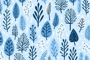 Winter floral seamless pattern background. Good for fashion fabrics, children’s clothing, T-shirts, postcards, email header, wallpaper, banner, posters, events, covers, and more.