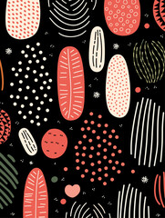 Beautiful abstract pattern background. Good for fashion fabrics, children&rsquo;s clothing, T-shirts, postcards, email header, wallpaper, banner, posters, events, covers, advertising, and more.