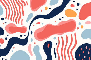 Naklejka premium Beautiful abstract seamless pattern background. Good for fashion fabrics, children’s clothing, T-shirts, postcards, email header, wallpaper, banner, posters, events, covers, advertising, and more.