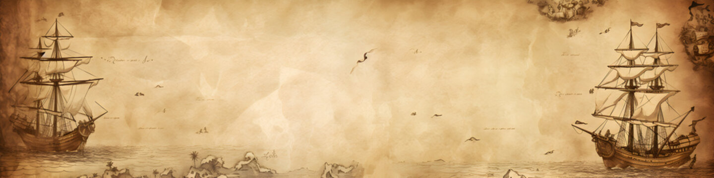Old paper map illustration background