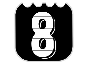 silhouette of the 8th