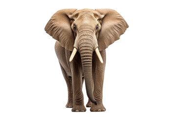 Massive Elephant isolated on transparent background, Generative Ai