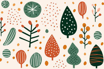 Christmas winter seamless pattern background. Good for fashion fabrics, children’s clothing, T-shirts, postcards, email header, wallpaper, banner, posters, events, covers, advertising, and more.