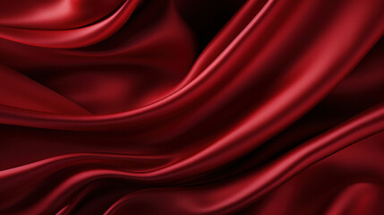 Obraz premium Dark red silk texture with soft waves