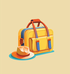 illustrator vector of travel bag briefcase tourist travel