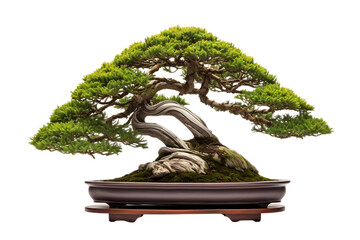 bonsai tree isolated on transparent background, Generative Ai