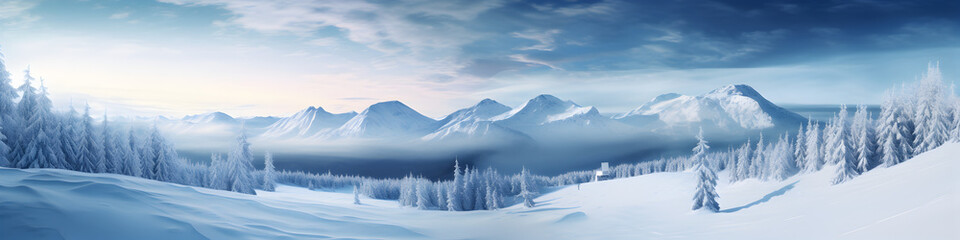 Obraz premium Winter landscape in the mountain