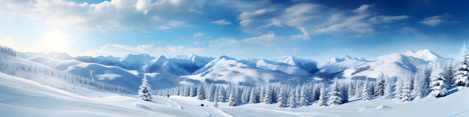Winter landscape in the mountain