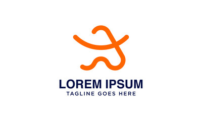 rounded initial A logo design
