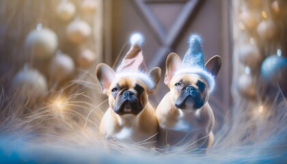 Fototapeta na wymiar Dogs Christmas