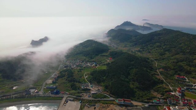 Drone view of Chuja island_추자도신영항 드론뷰