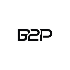 Minimalist B2P Letter Logo. Usable for Business Logo. Monogram Element