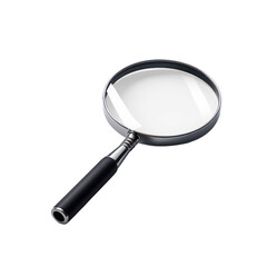magnifying glass on transparent background
