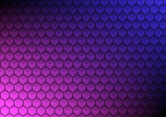 Hexagon technology vector abstract background. Blue and purple bright nano technology in modern technology futuristic background vector illustration. Texture grid.