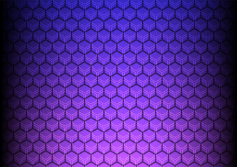 Hexagon technology vector abstract background. Blue and purple bright nano technology in modern technology futuristic background vector illustration. Texture grid.