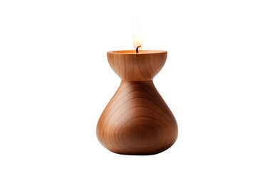 Rustic Wooden Candle Holder Design Transparent PNG