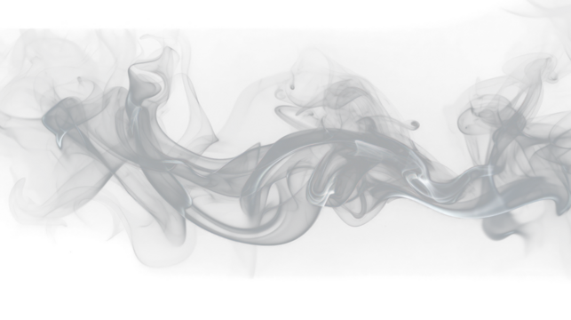 Smoke wave on the transparent background