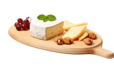 Cheese Presentation on Wooden Board Transparent PNG