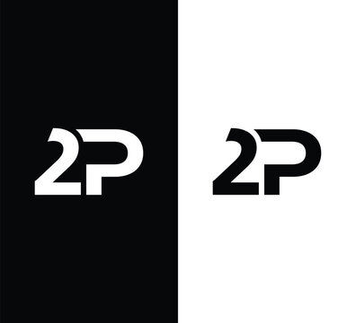 Monogram 2P Letter Logo Design. Usable for Business Logo. Logo Element