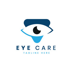 Eye care logo design for healthcare and medical care