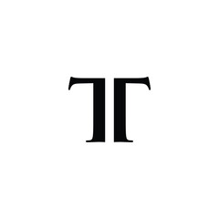 Monogram TT Letter Logo Design. Usable for Business Logo. Vector Logo