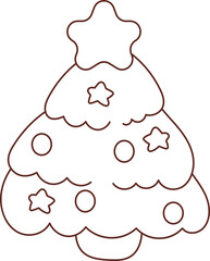 Collection of Christmas cartoons isolated on a white background. Little Santa with gifts and holiday decorations; cute card. Super cute cartoon character, illustration, hand drawn, vector