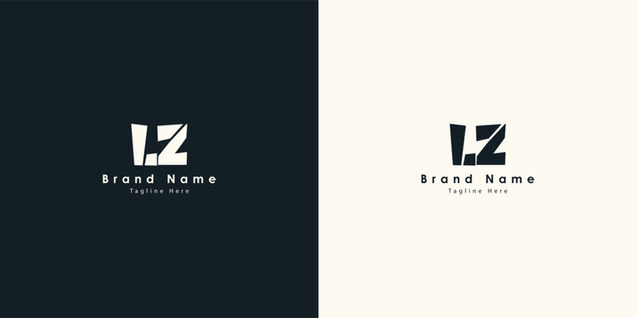 LZ Letters vector logo design