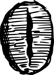 レトロなコーヒー豆のイラスト