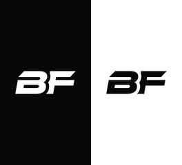 Monogram BF Letter Logo Design. Usable for Business Logo. Vector Logo