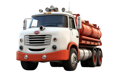 Amazing Oil Tanker Tommy 3D Cartoon Isolated on Transparent Background PNG.