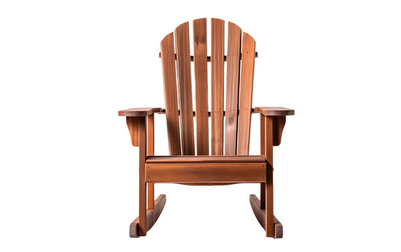 Wooden Rocking Chair with Adirondack Design Transparent PNG